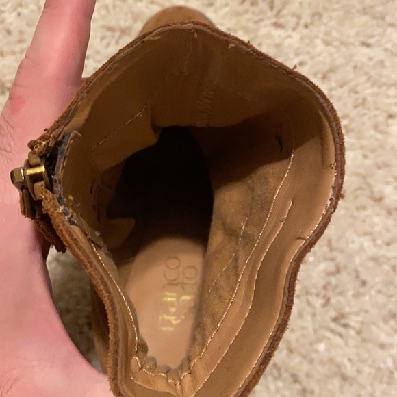 EUC Franco Sarto Brown Suede Booties Elmont sz 8 - Picture 5 of 7